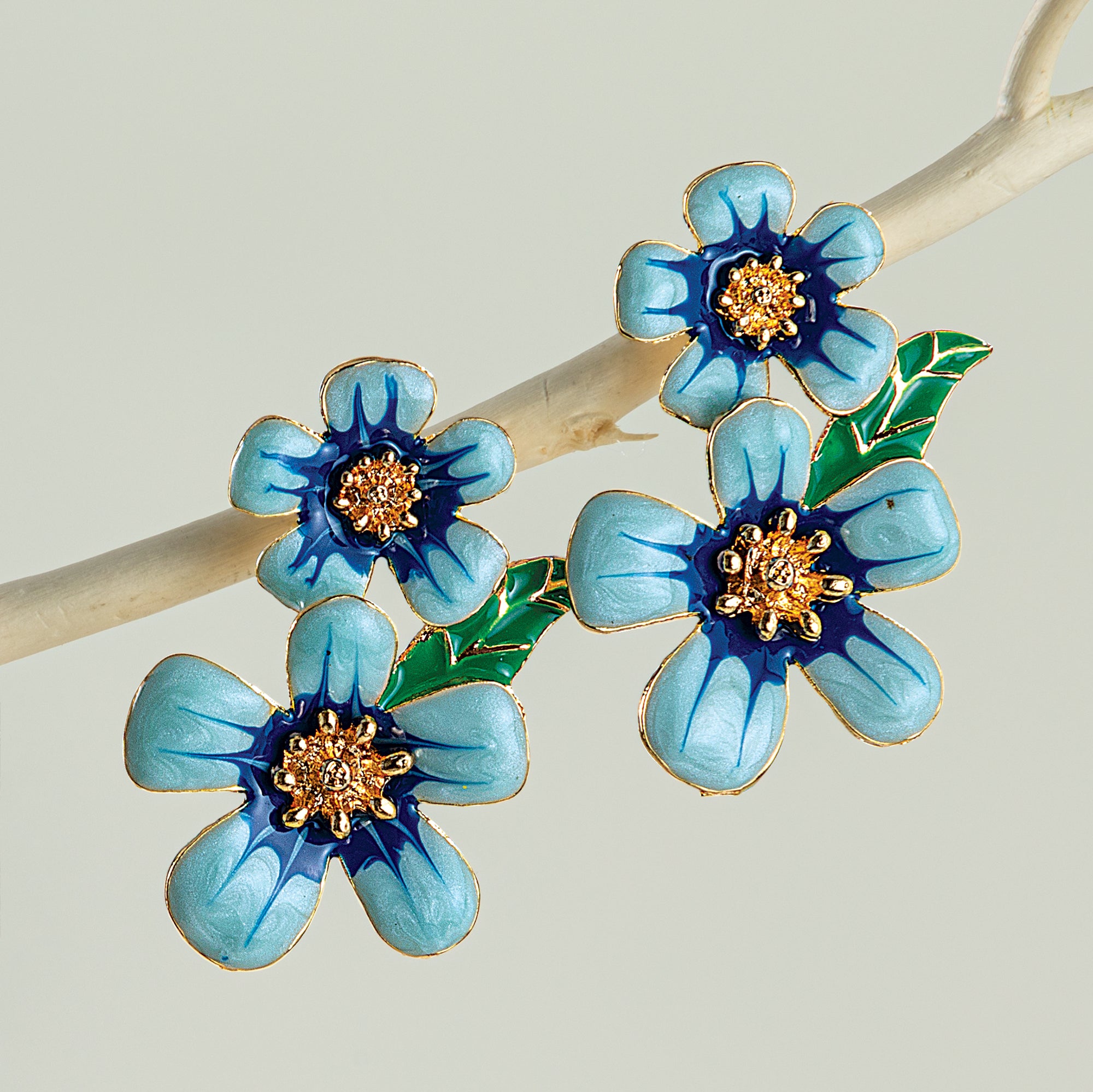 Blue Danube Flower Drop Earrings main image 1