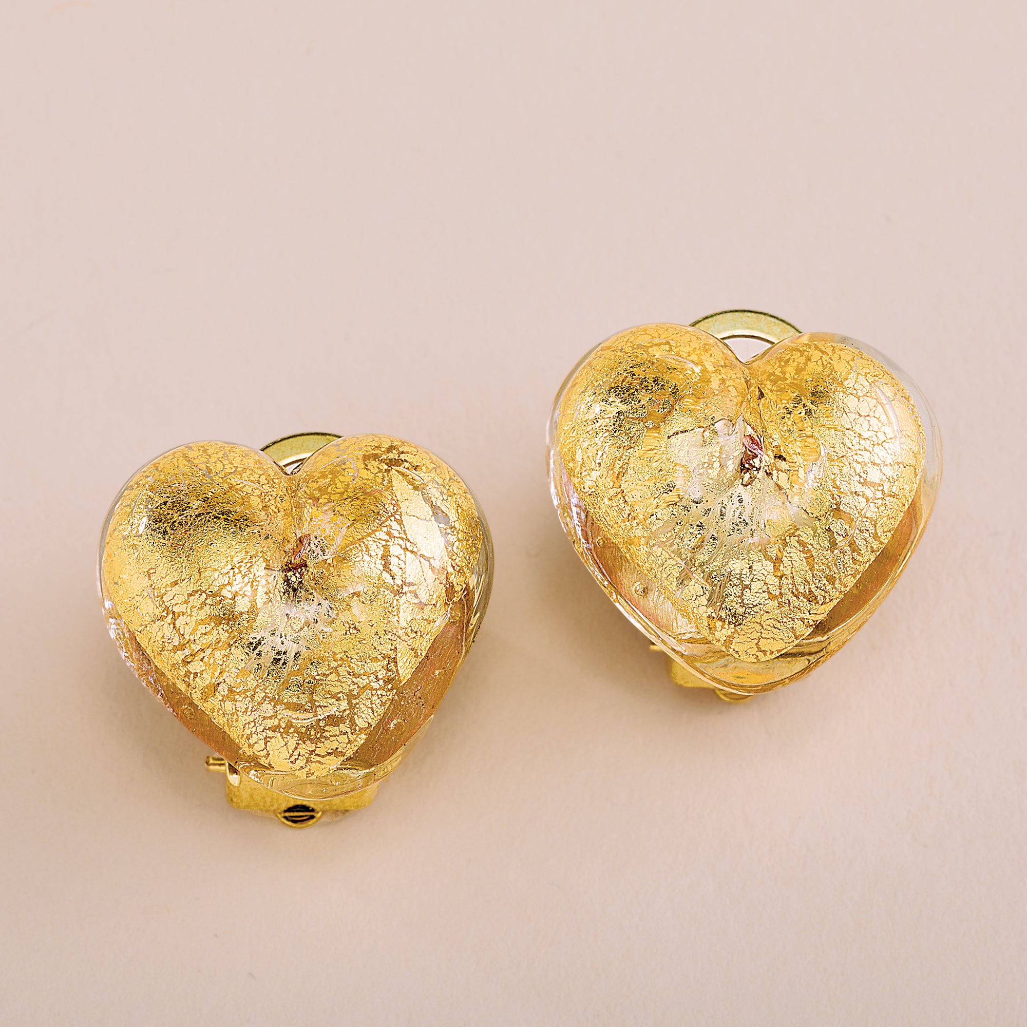 Heart Clip On Earring in Gold