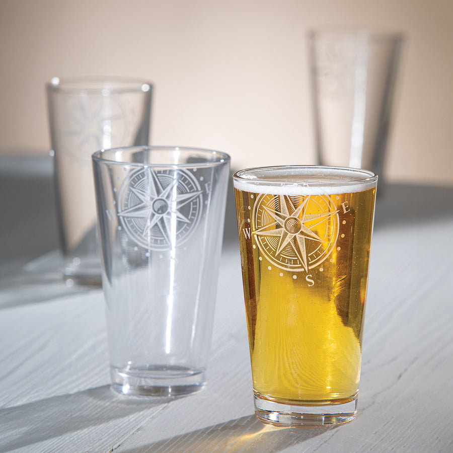 Point The Way Pint Glasses Set Of 4