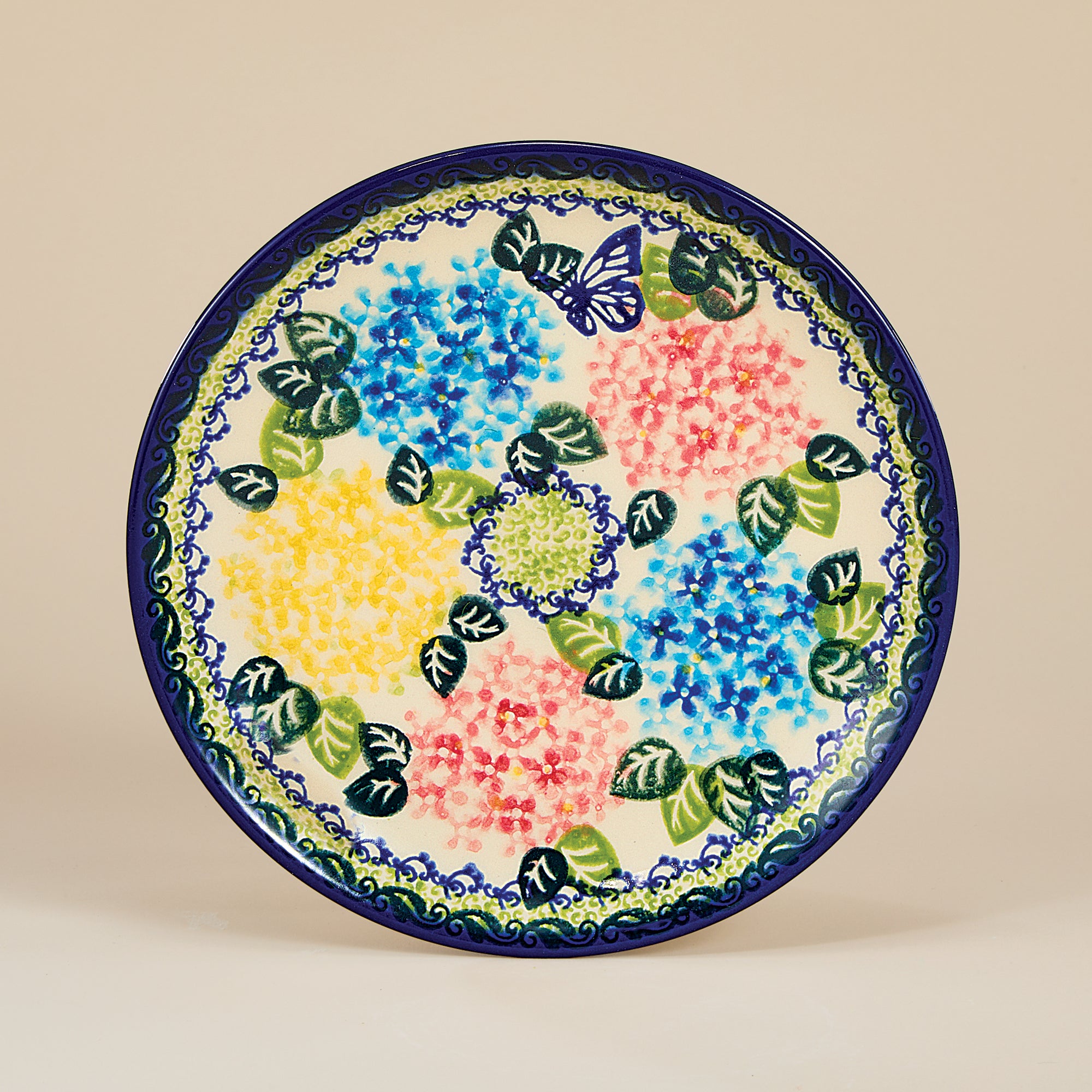 Polish Pottery Hydrangea Haven Small Plate | Uno Alla Volta
