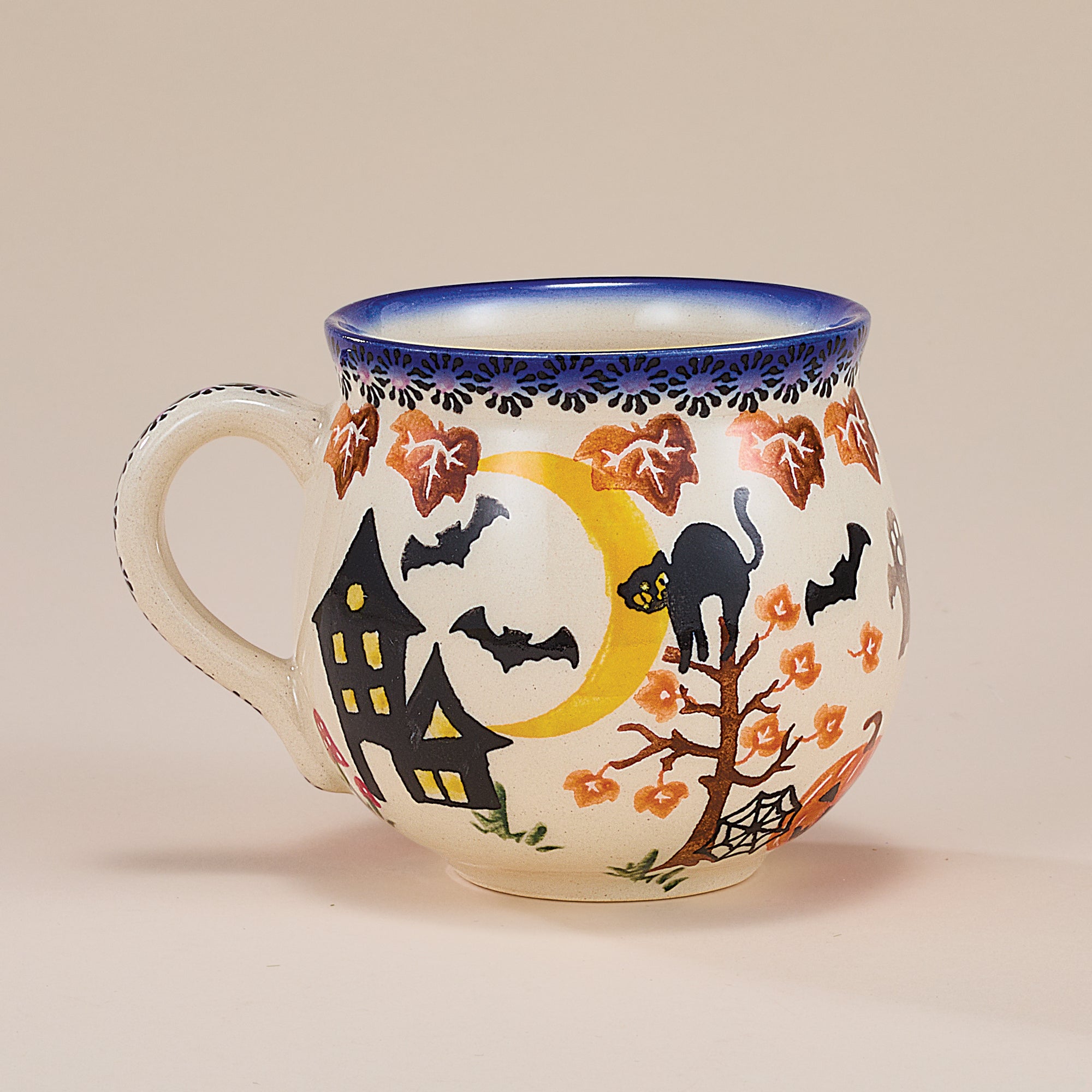 Polish Pottery Enchanting Pumpkins Bubble Mug, 11oz. | Uno