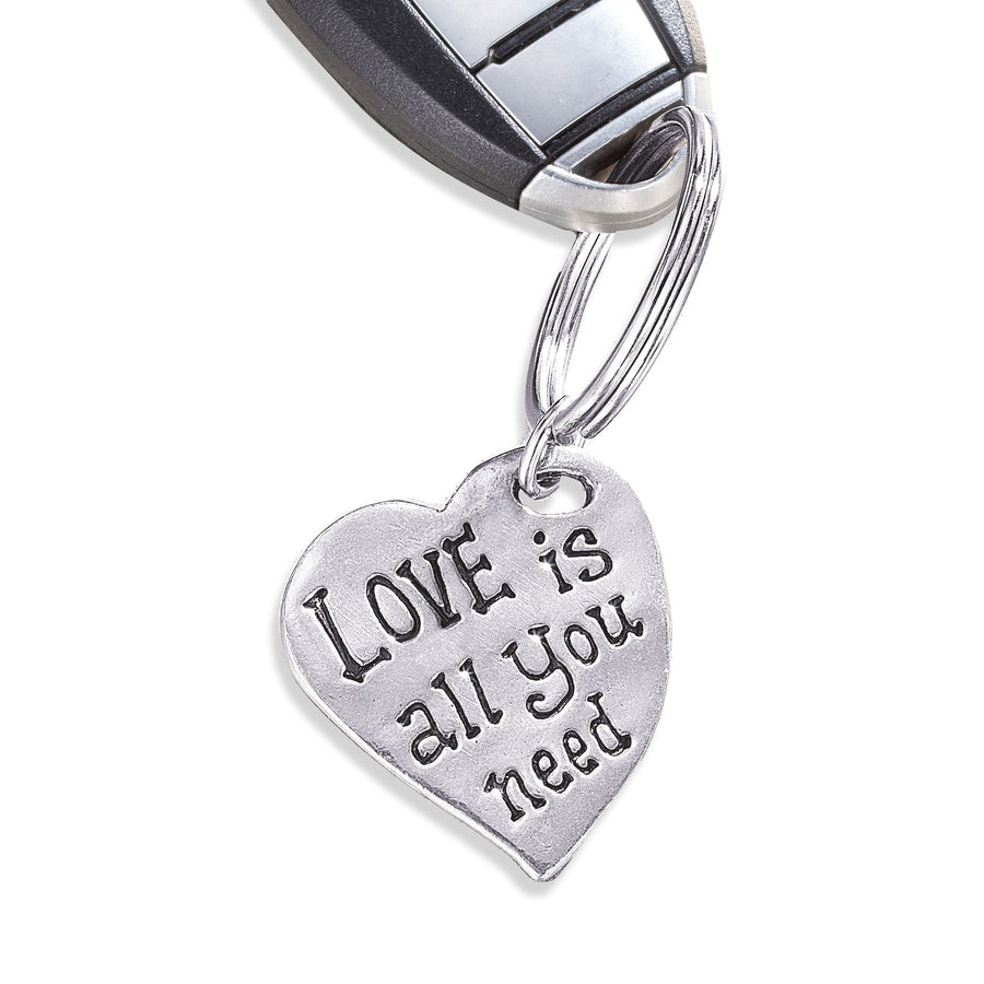 Love Is All You Need Pewter Keychain