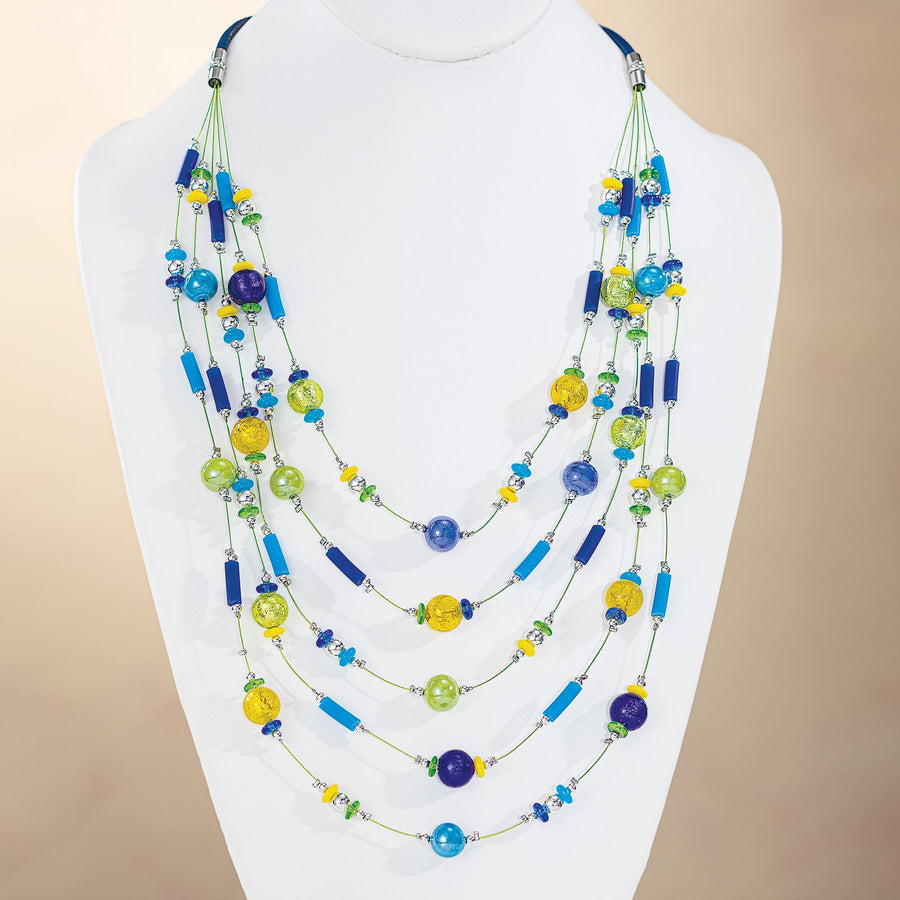 Shades Of Nature Murano Glass Necklace