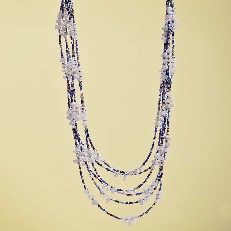 Murano Glass & Quartz Multi-Strand Necklace