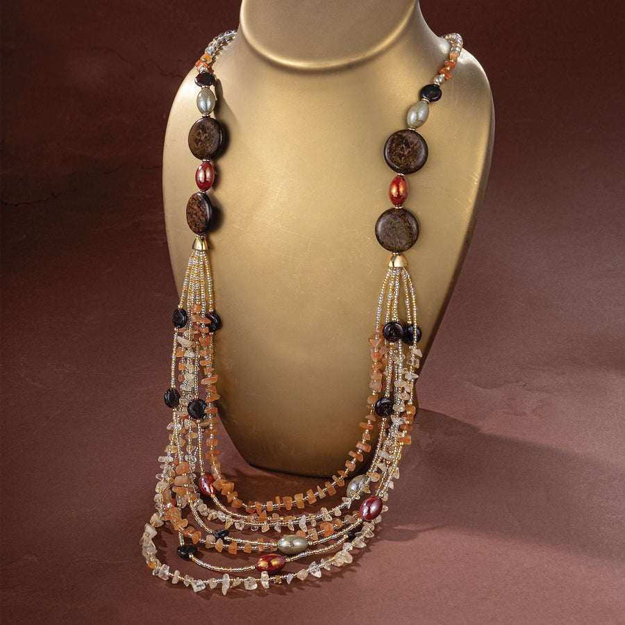 Murano Glass Paradise On Earth Multi-Strand Necklace