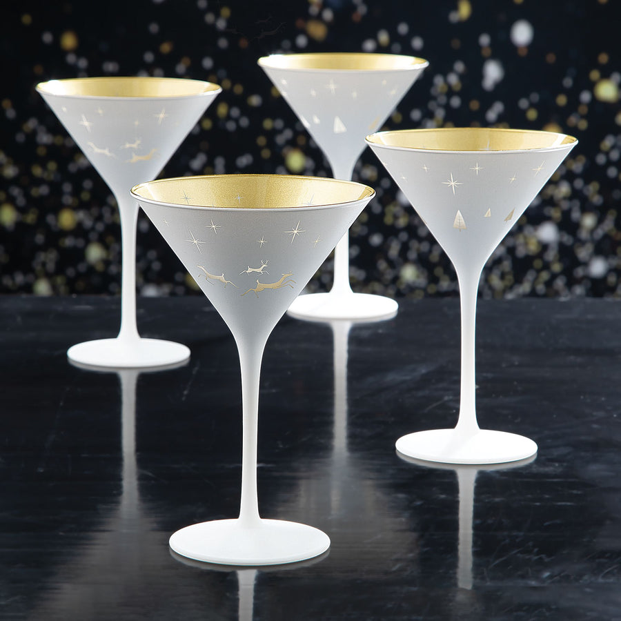 White Martini Glasses Set Of 4