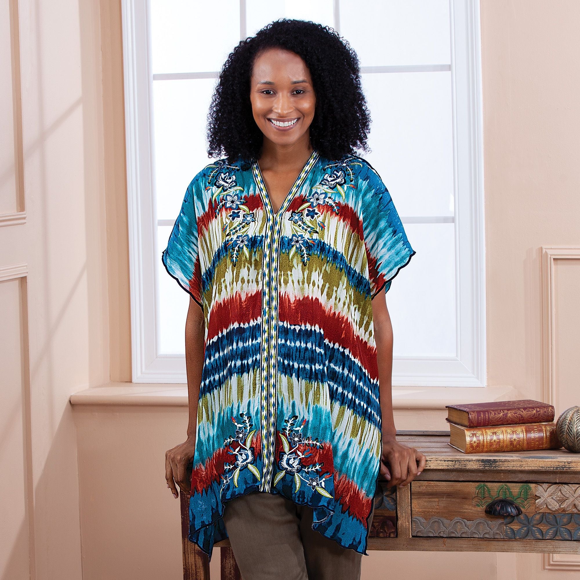Western Winds Embroidered Poncho