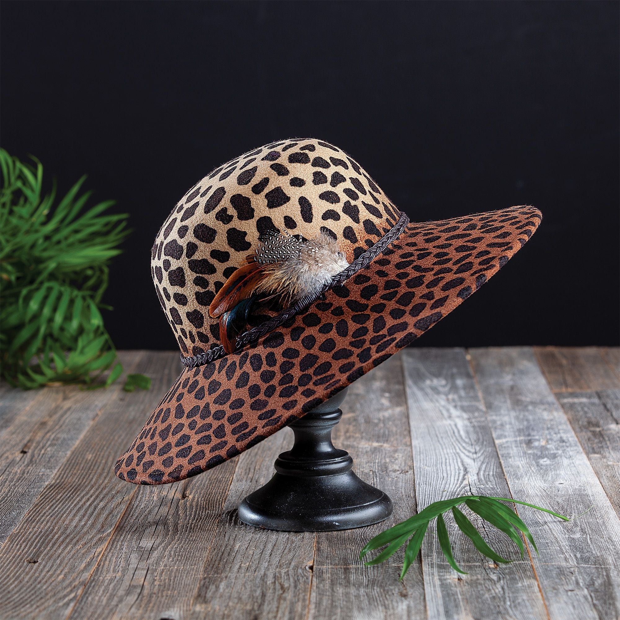 Tiana Leopard Print Wool Hat