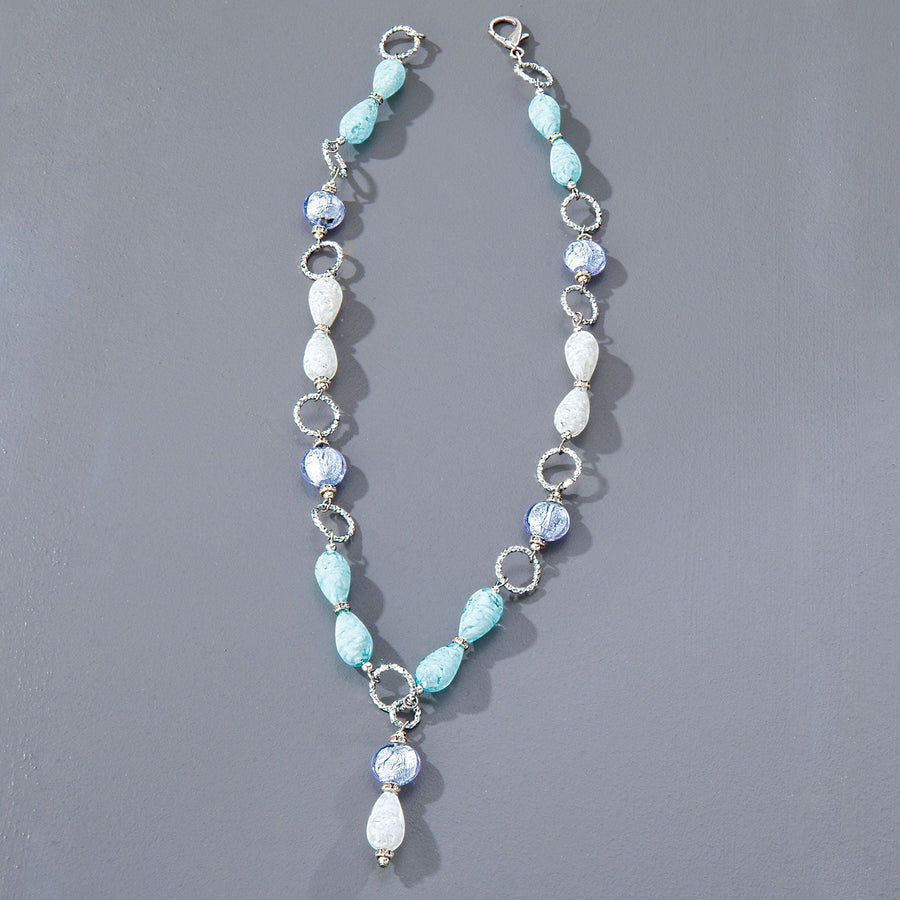 Murano Glass ''Blue Moon'' Necklace