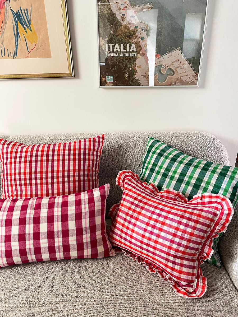 Archive NY Abigail Handmade Plaid Lumbar Pillow