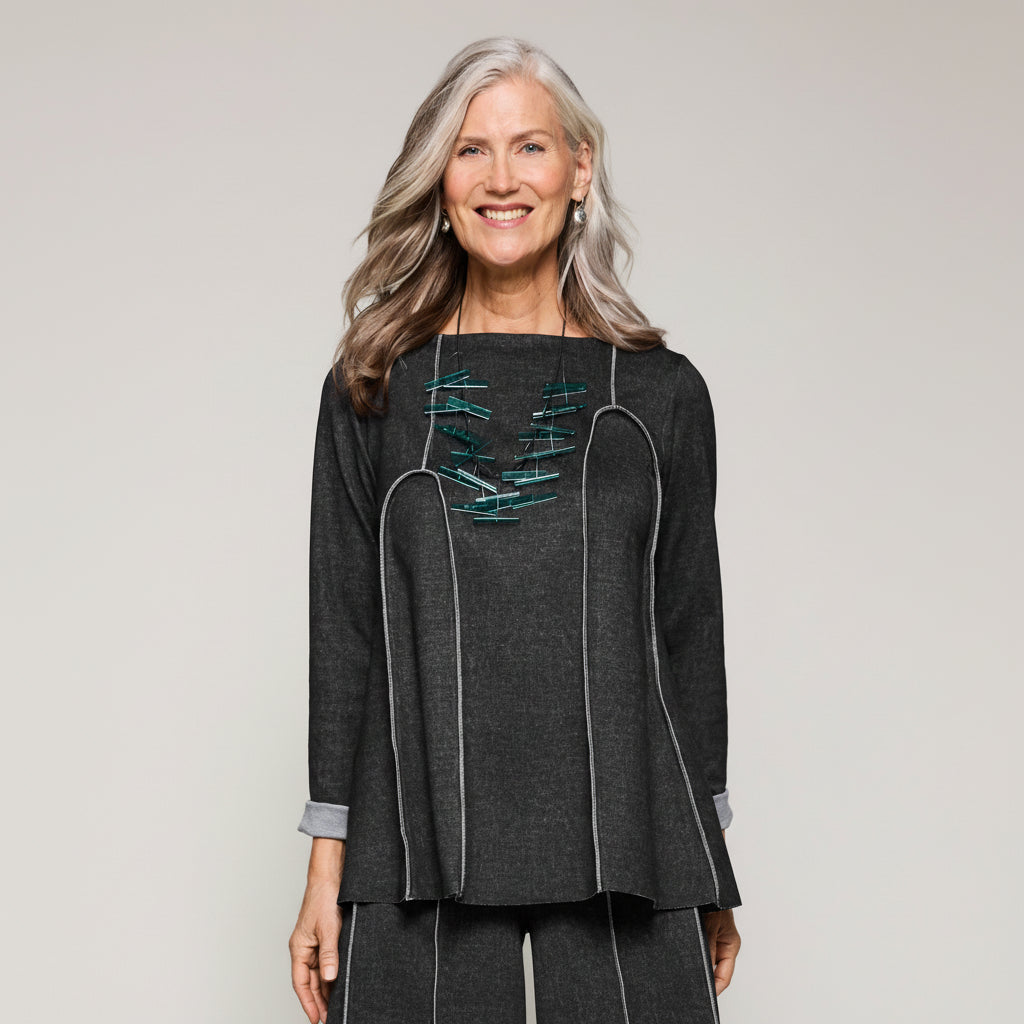 Ingrid Top - Charcoal Heather