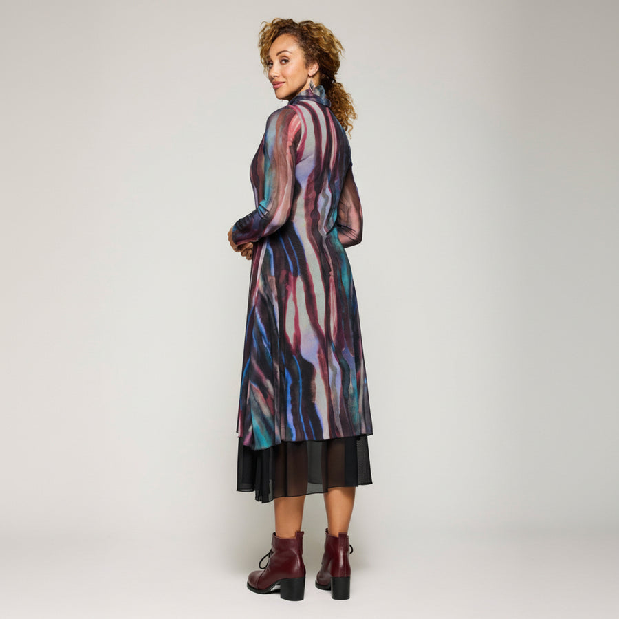 Mallory Dress - Dark Watercolor