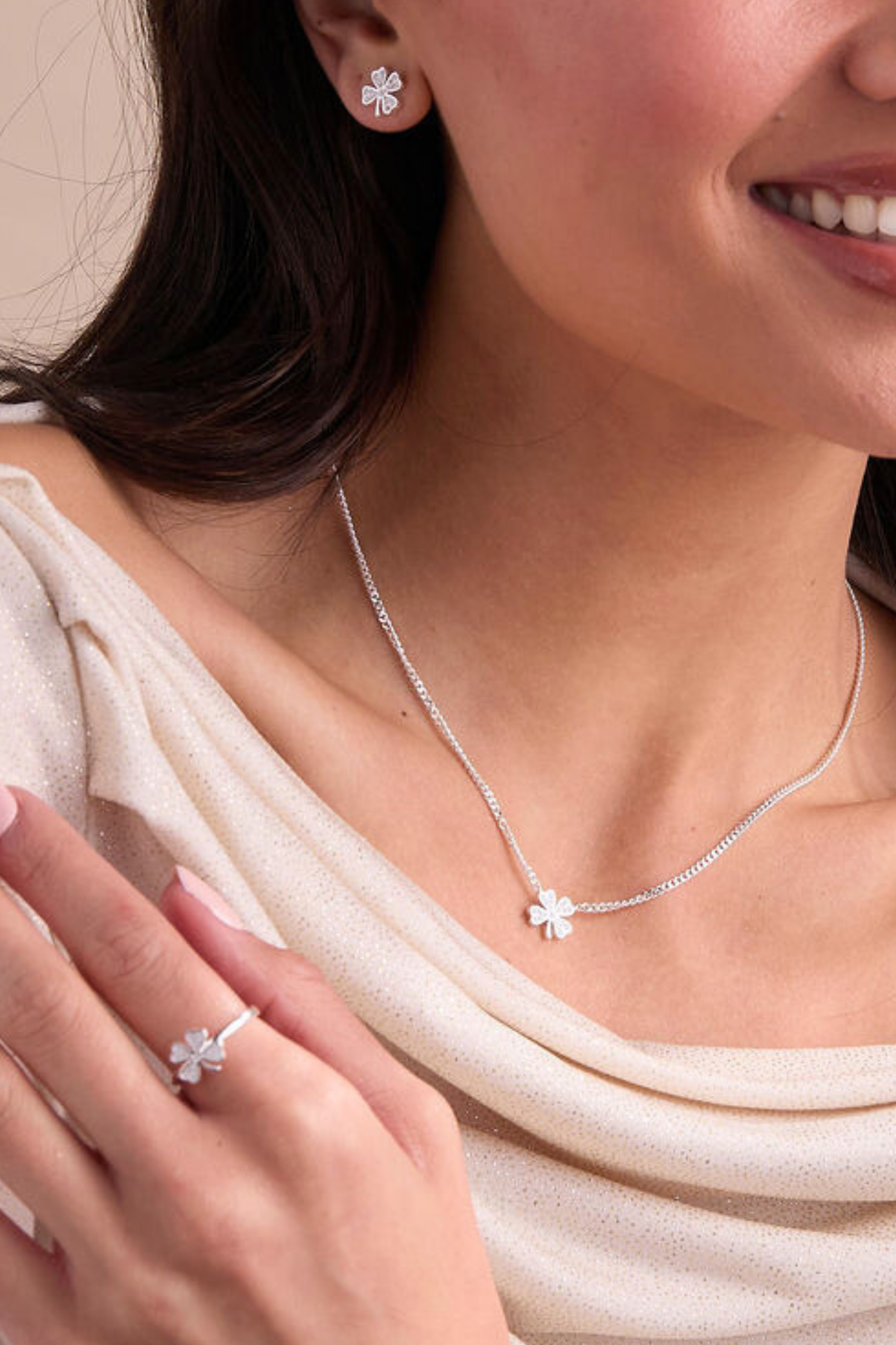 Lucky Clover Silver Necklace