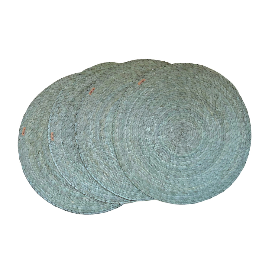 S/4 Palm Single Sided Placemat - Aqua