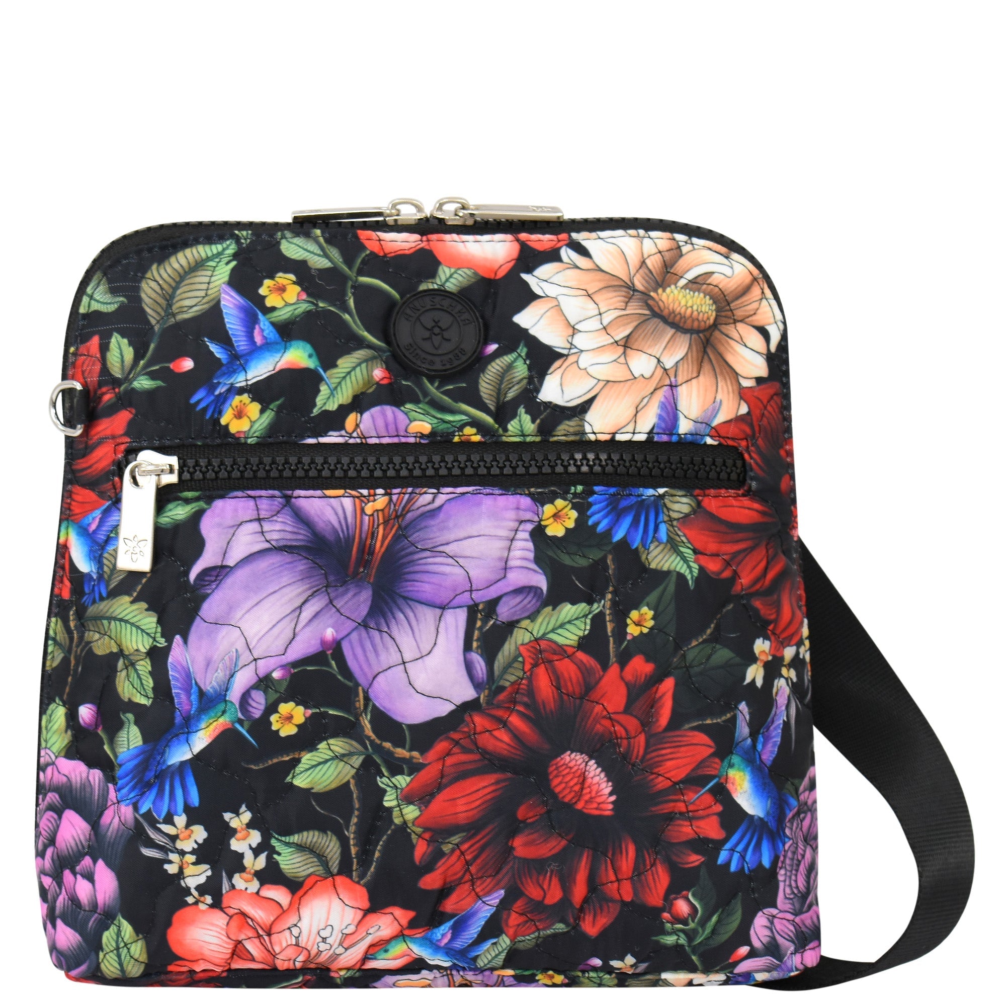 Handcrafted Wanderlust Quilted Fabric Crossbody Bag