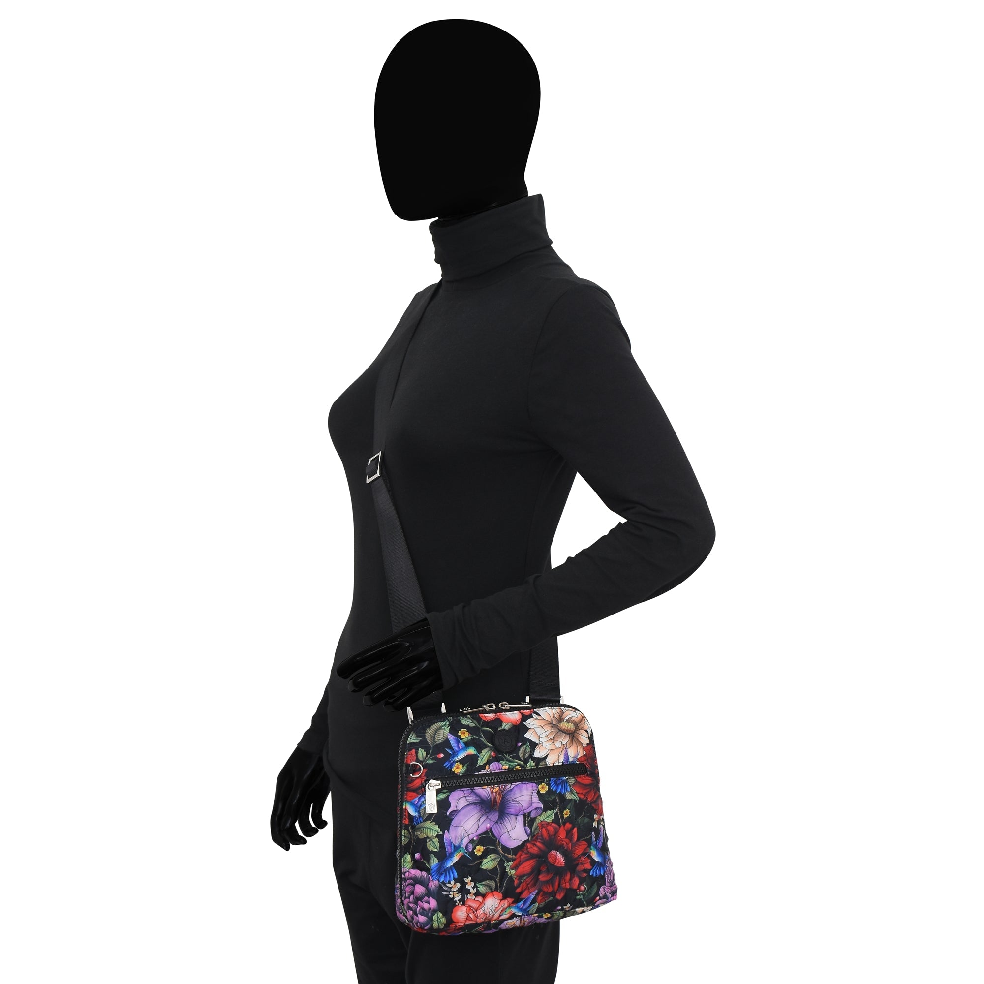 Handcrafted Wanderlust Quilted Fabric Crossbody Bag