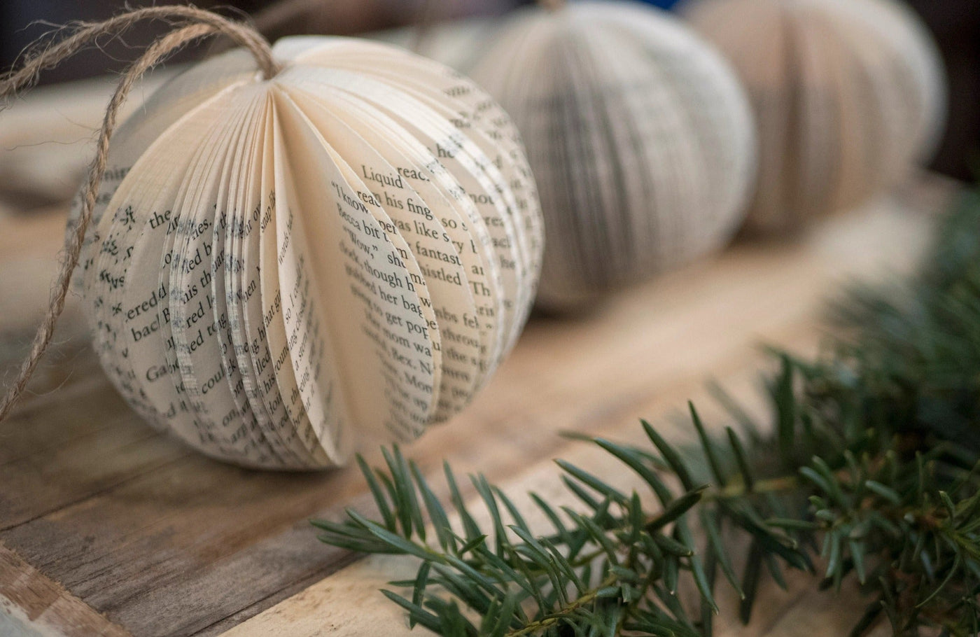 Book Ornament- Set of 3