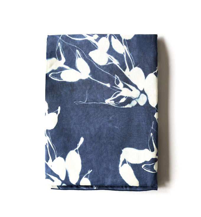 Handmade Porto Print Indigo Tablecloth
