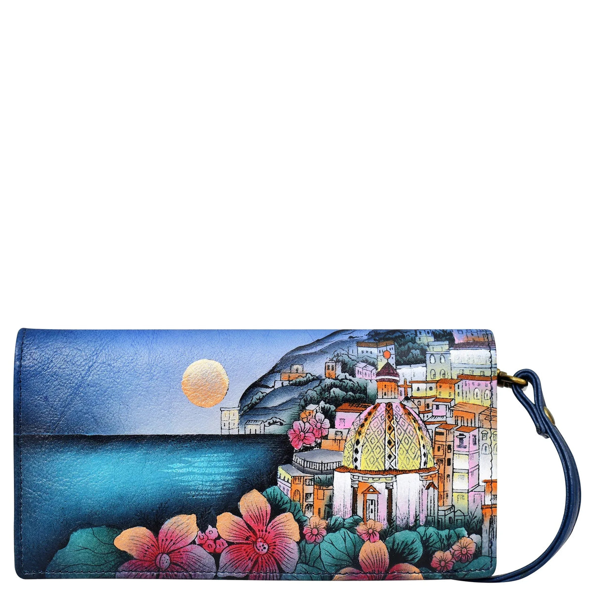 Moonlit Amalfi Leather Wallet on a String