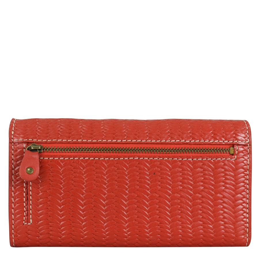Heritage Leather Accordion Flap Wallet