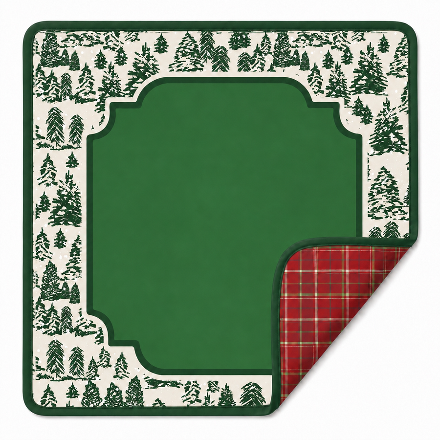Winter Forest Double-Sided Mahjong Mat (Preorder)