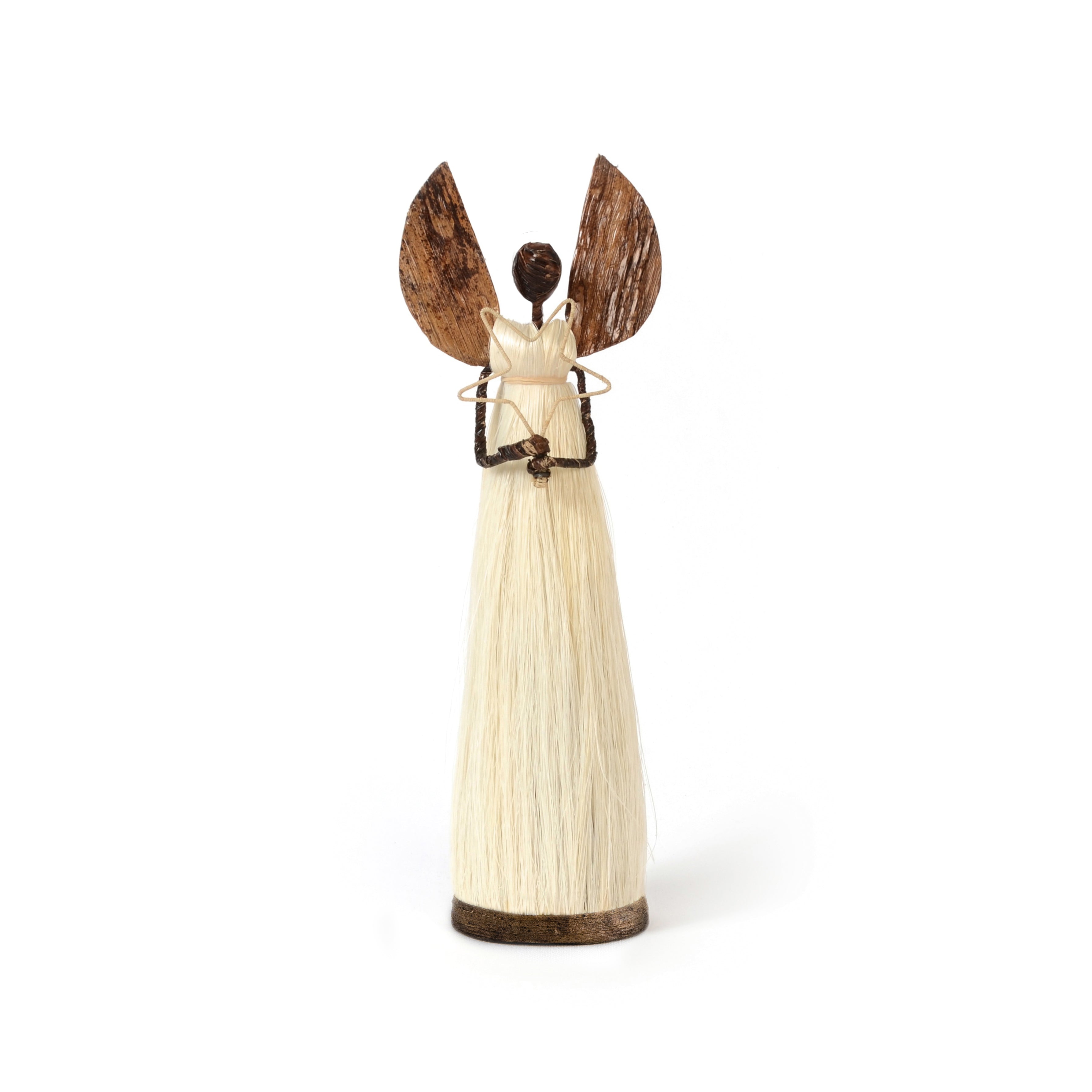 Handmade Sisal Angel Holiday Figurine, 11"