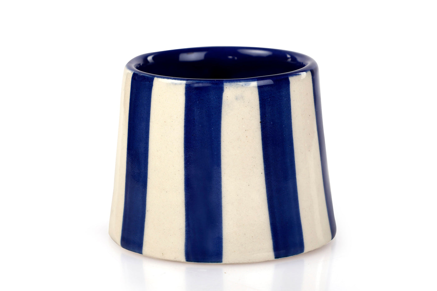 Handmade Ceramic Dark Blue Stripe Coffee & Tea Mug