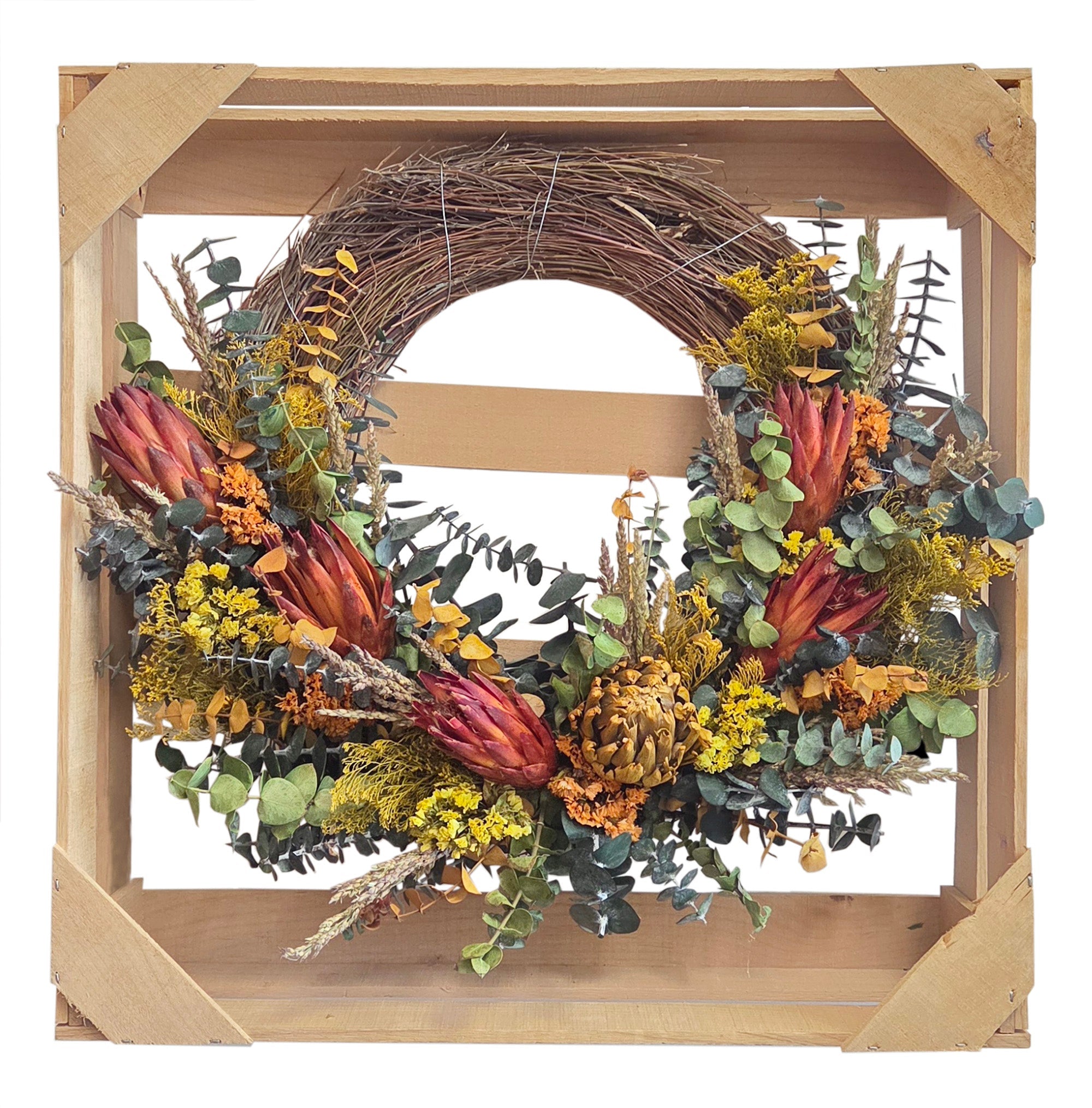 Floral Artichoke Half Wreath