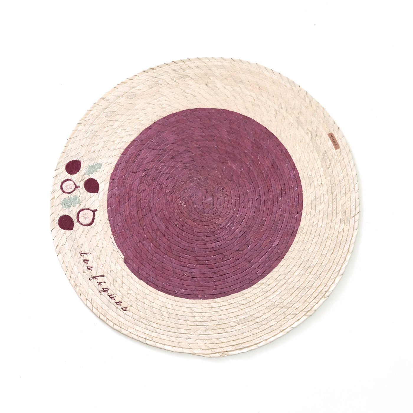 S/2 Palm Double Sided Placemat with Embroidery -  Les Figues