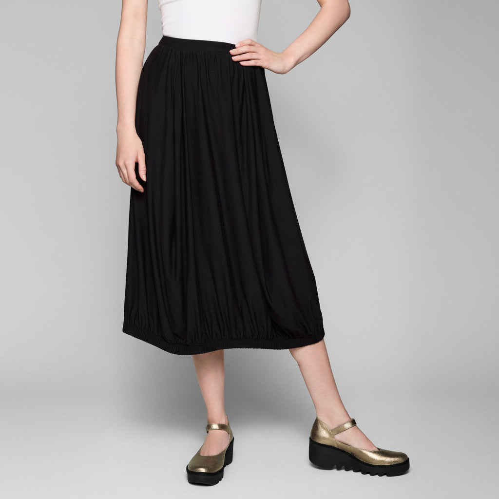 Bamboo Billow Skirt - Black