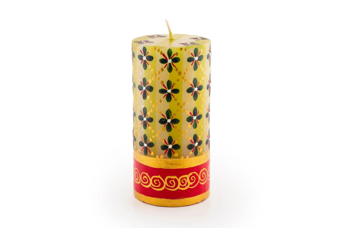 Traditional Christmas Painted Candles