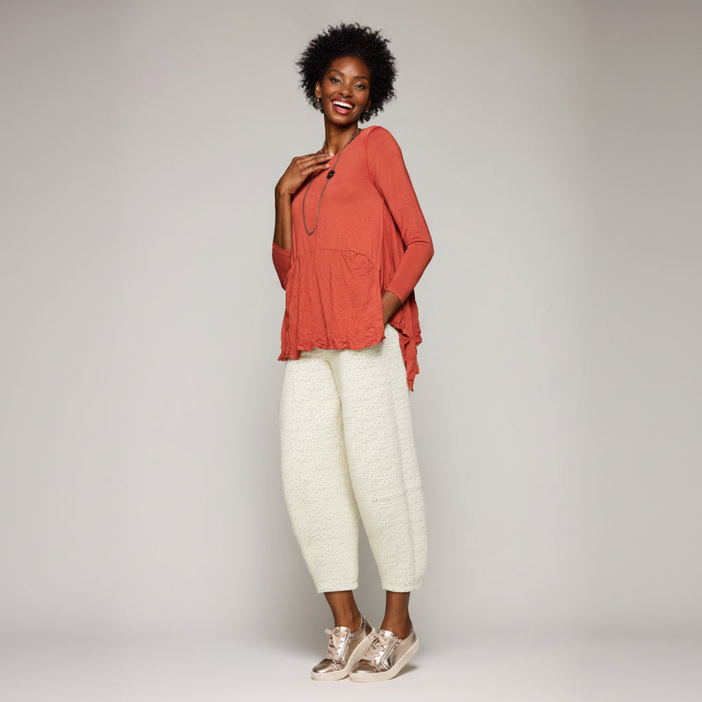 Crushed Tencel Britta Tunic - Cinnamon