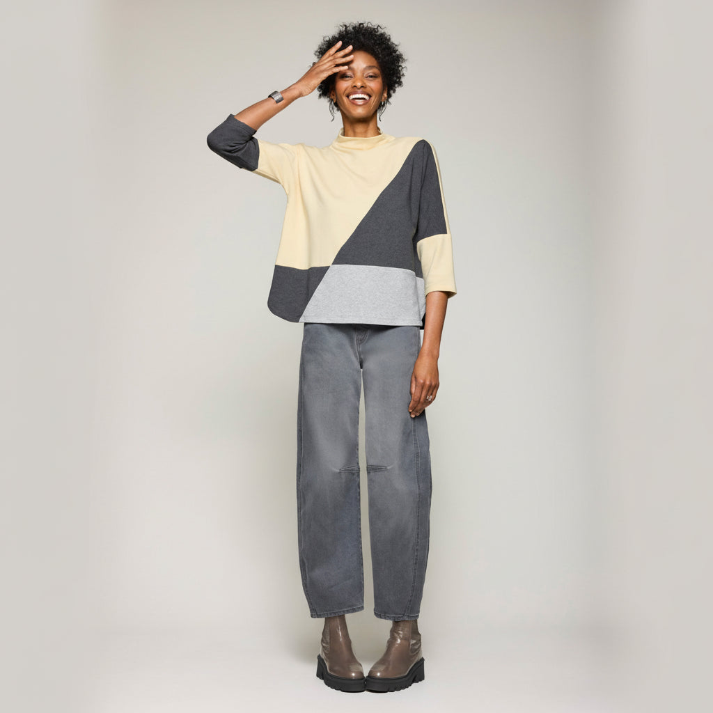 Volume Barrel Jean - Shadow Gray