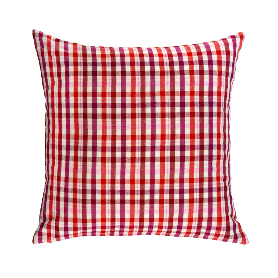 Archive NY Noel Handmade Plaid Square Pillow, 20"x 20"