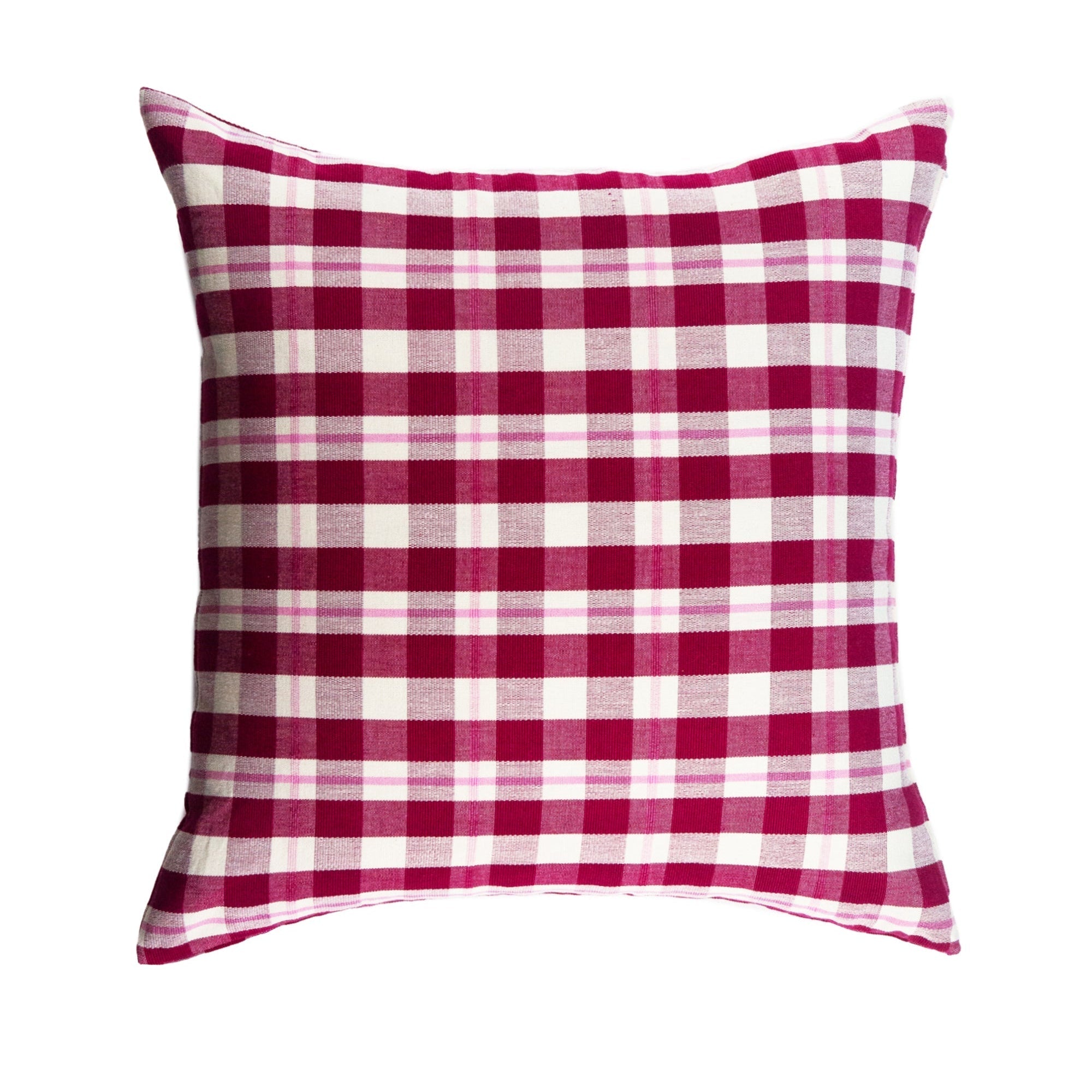 Archive NY Abigail Handmade Plaid Square Pillow, 20"x20"