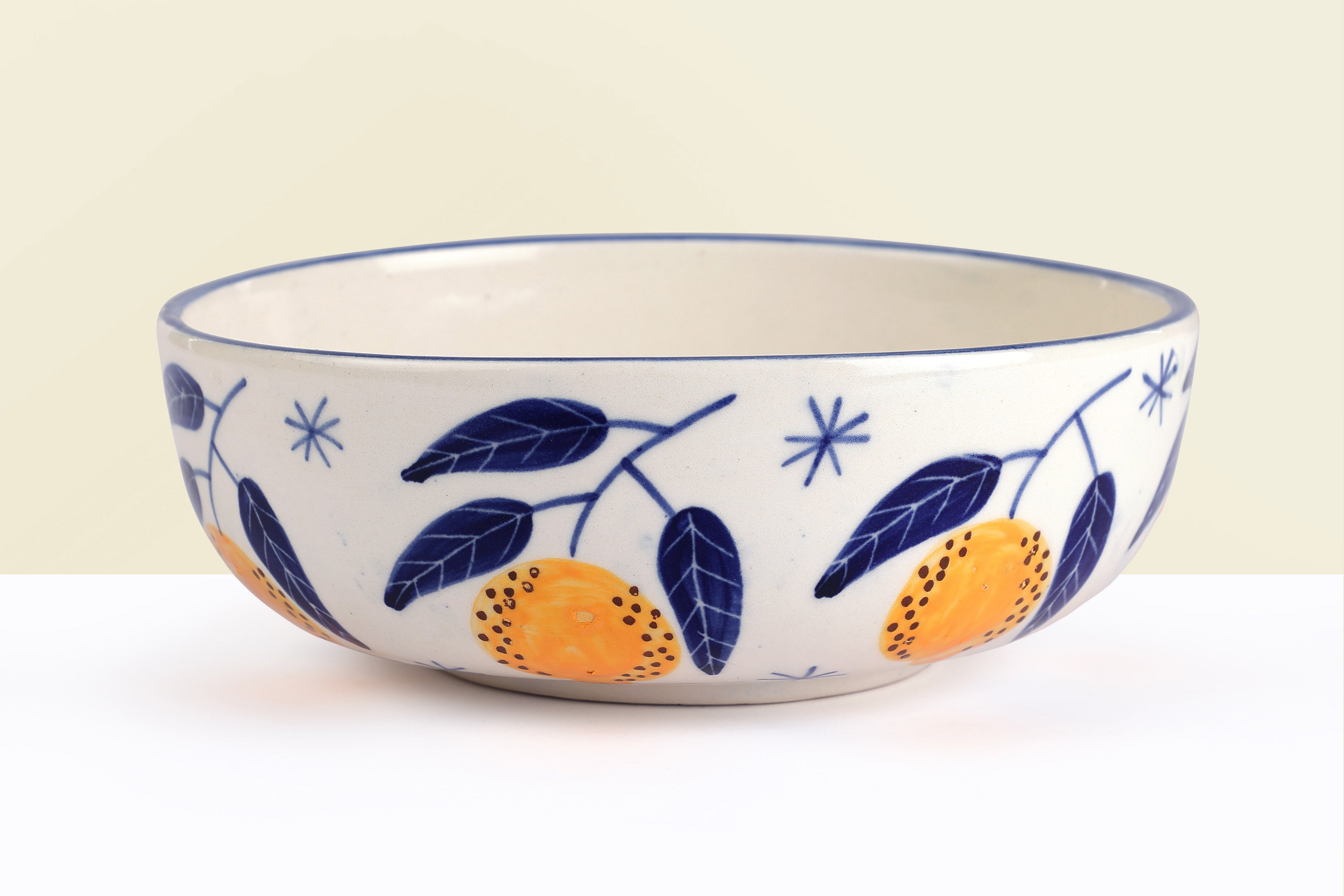 Handcrafted Italian Lemon Motif Bowl