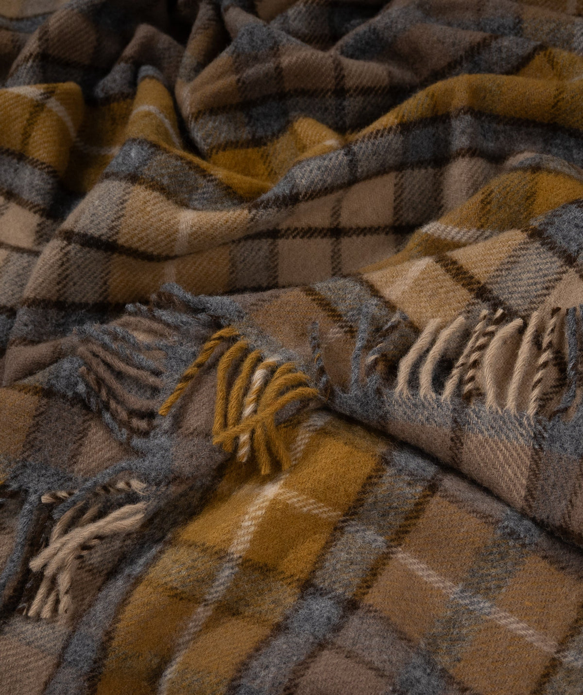 Highland Tweeds Natural Buchanan Wool Throw