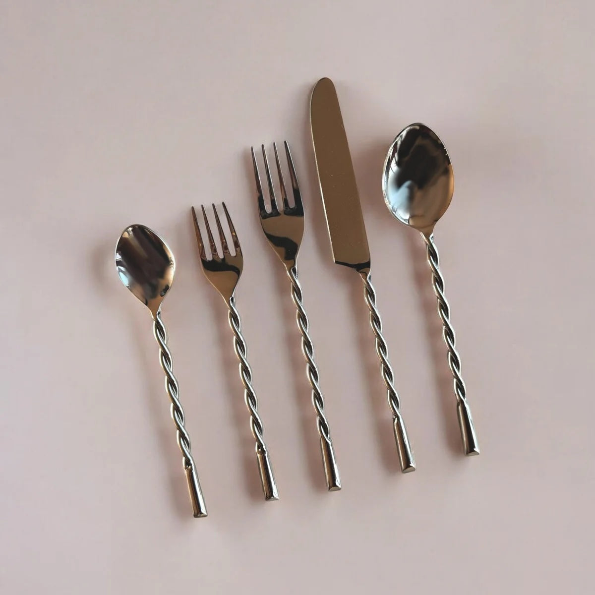 Ava Silver Flatware Set of 20