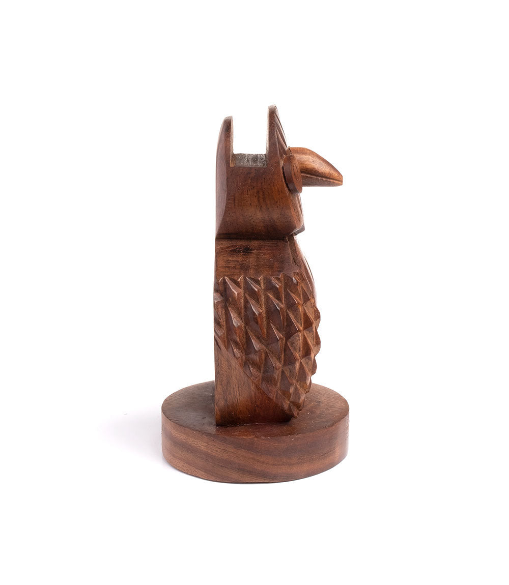 Hand-Carved Owl Eyeglass Holder