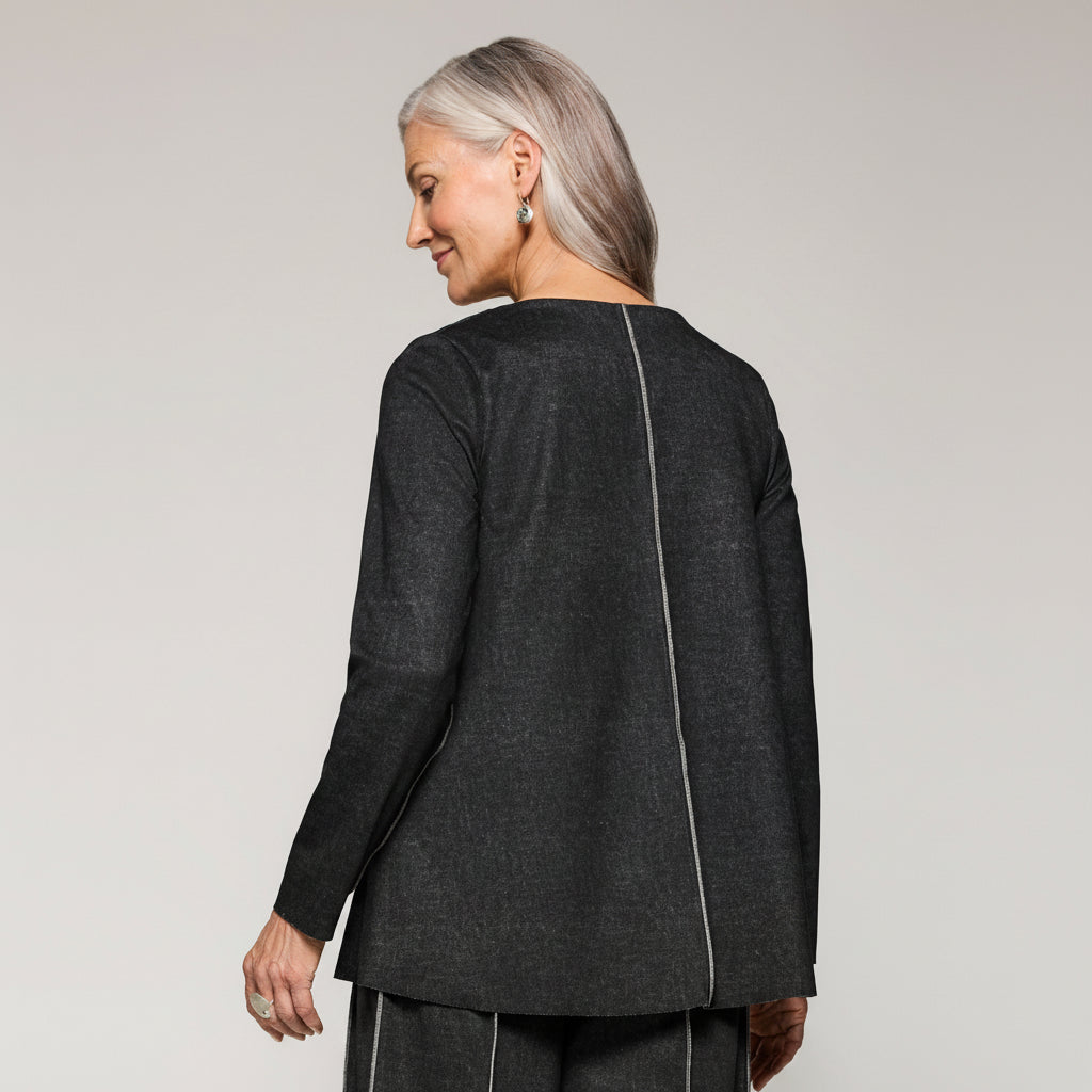 Ingrid Top - Charcoal Heather