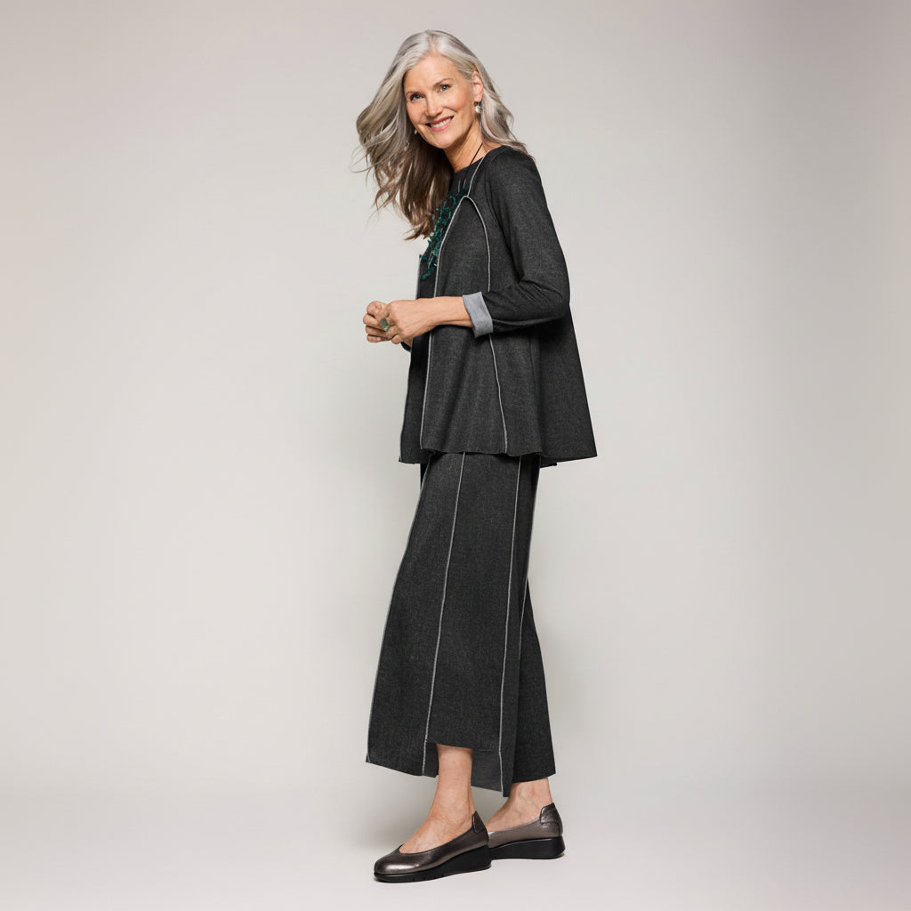 Ingrid Top - Charcoal Heather