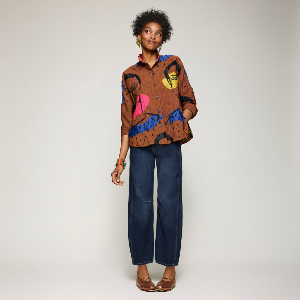 Volume Barrel Jean - Stone Wash