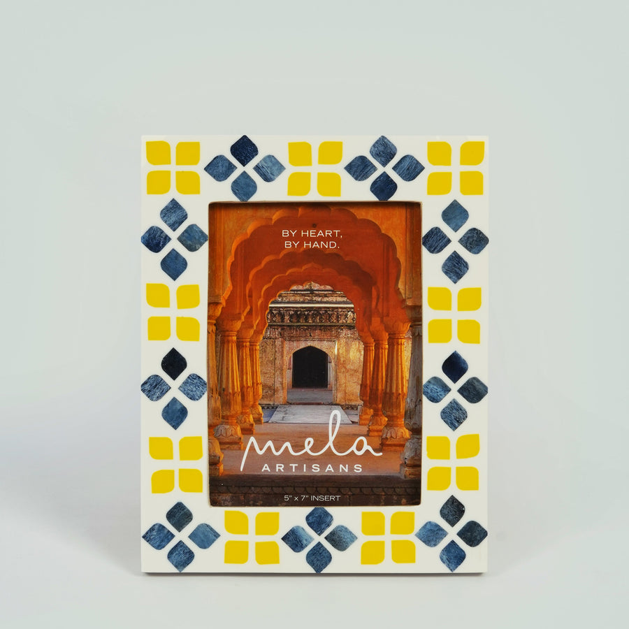 Marigold Bone Inlay Photo Frame, 5" x 7"