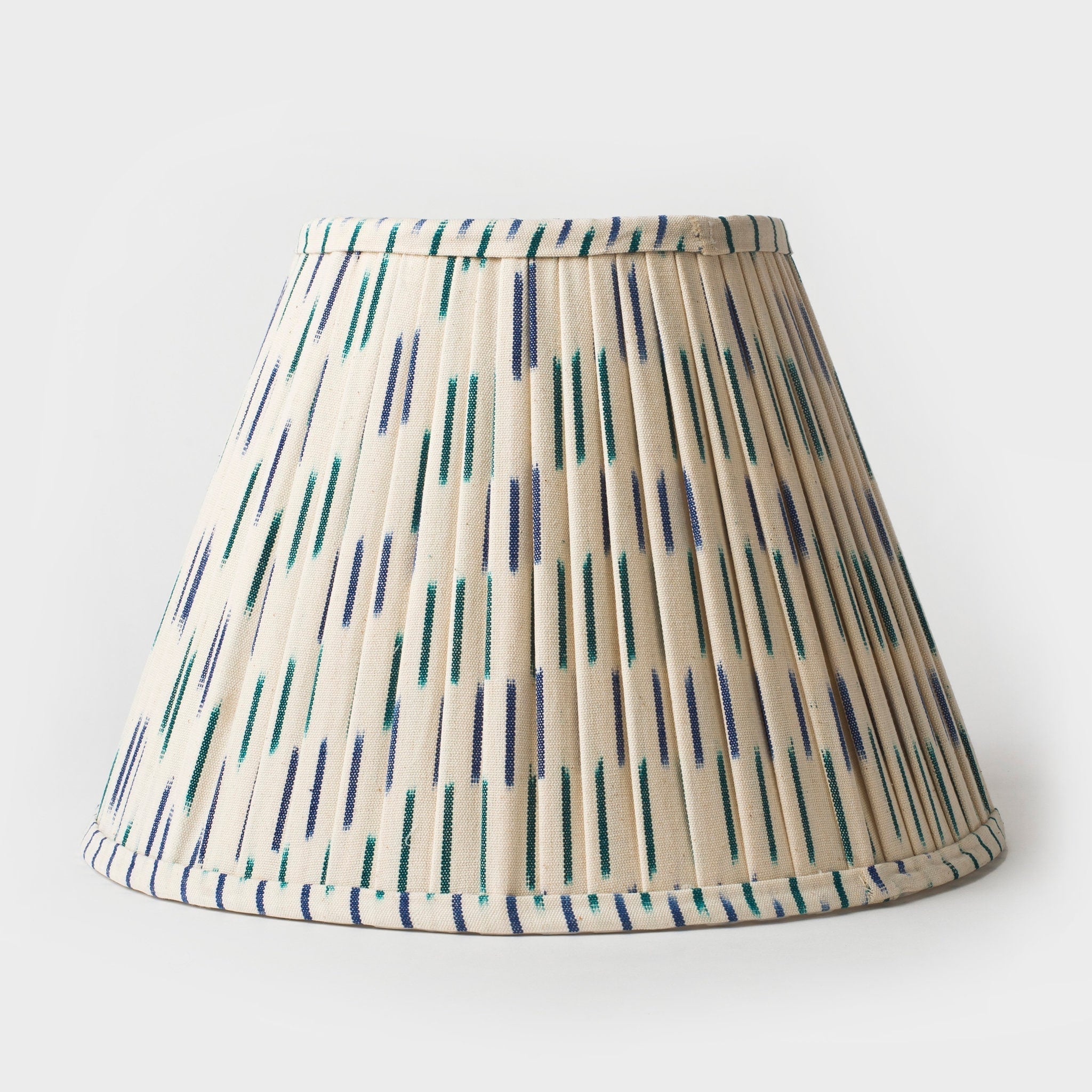 Handcrafted Accent Lamp Shade, Ikat Blue