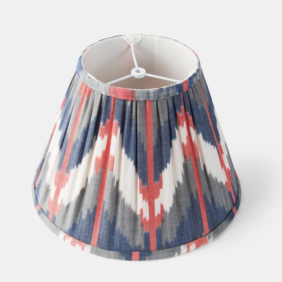 Handcrafted Accent Lamp Shade, Ikat Horizon