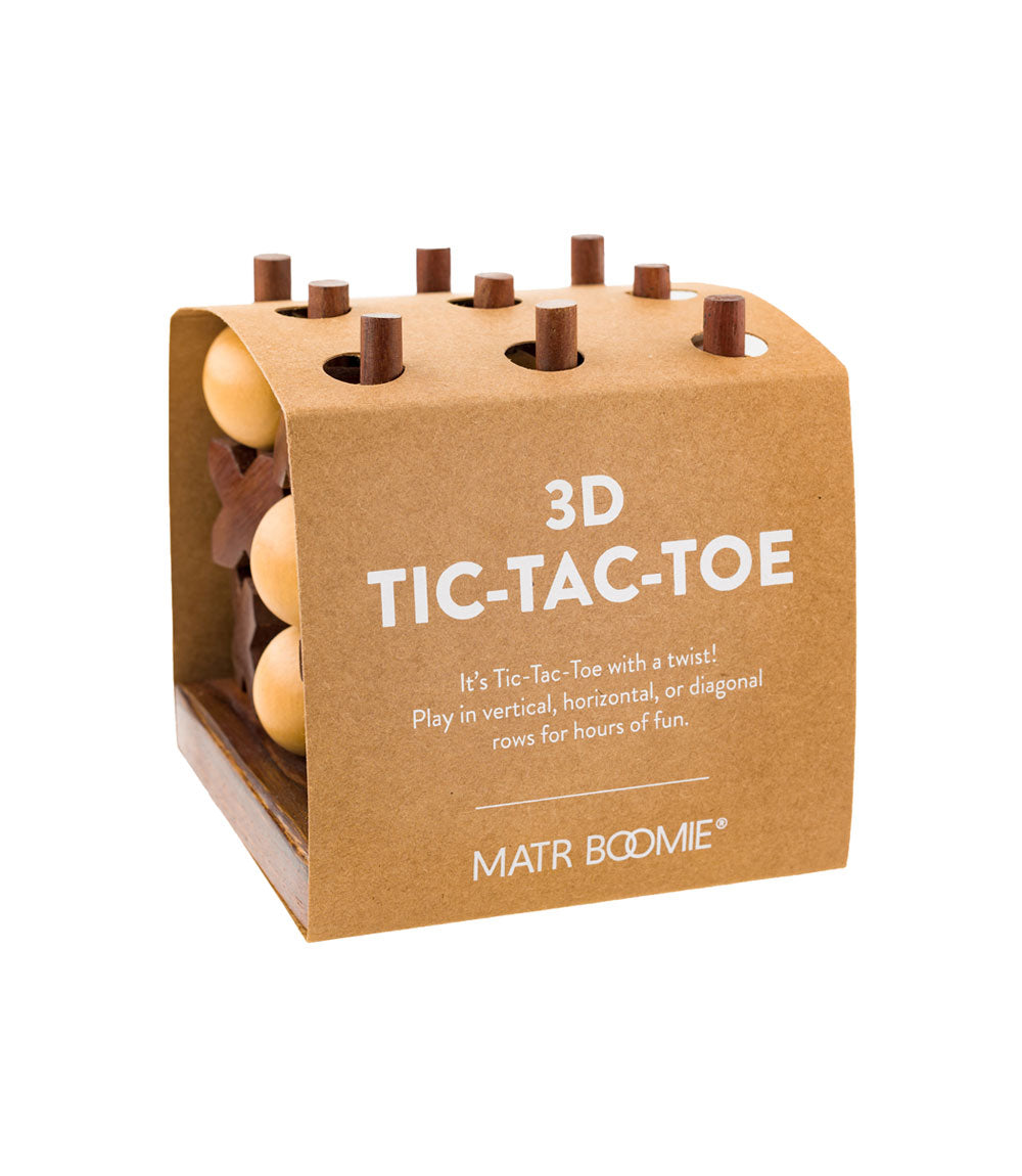 Handcrafted Rosewood 3D Tic Tac Toe Game Set