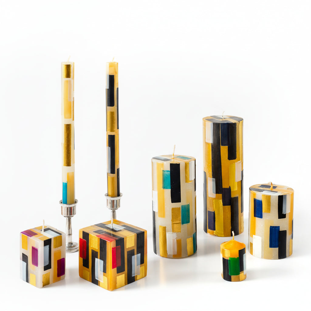 Klimt Painted Candles