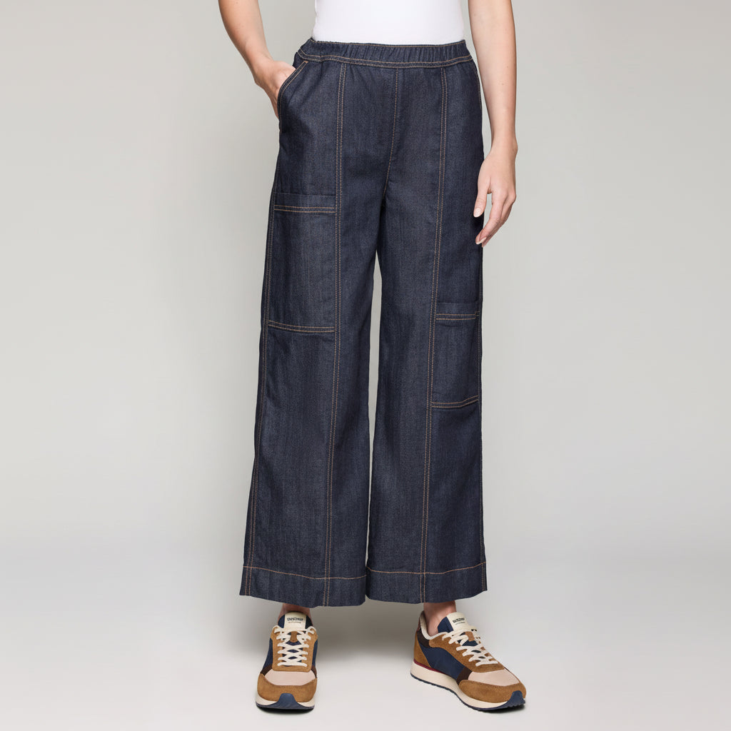 Talia Utility Jean - Dark Rinse