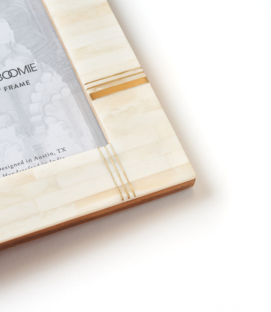 Mukhendu Bone Inlay Picture Frame, 4" x 6"