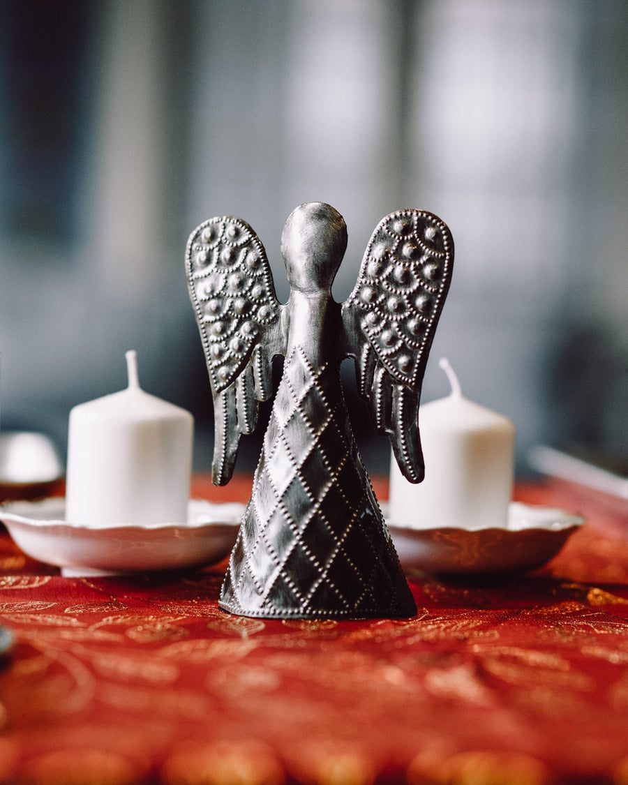 Handcrafted Steel Angel Sculpture (Medium Size)